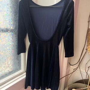chinese dress ladies American Apparel Women's Cotton 2x2 Long Sleeve Crewneck Dress, Black,  X-Small at Amazon Women's Clothing store main image 1